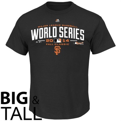 SF Giants Big n Tall, Plus Hoody, Tee Jersey, World Series 3X, 4X, 5X